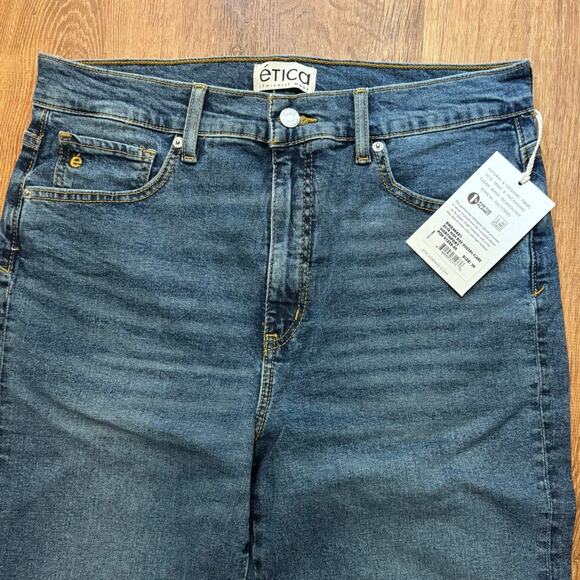 NWT Etica Anya High Waist Crop Modern Flare Leg Jeans In Northport Size 30 - Picture 4 of 7